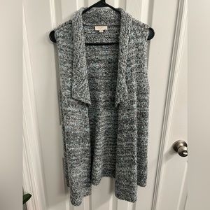 Loft Sweater Vest, Blue and Grey, Size S